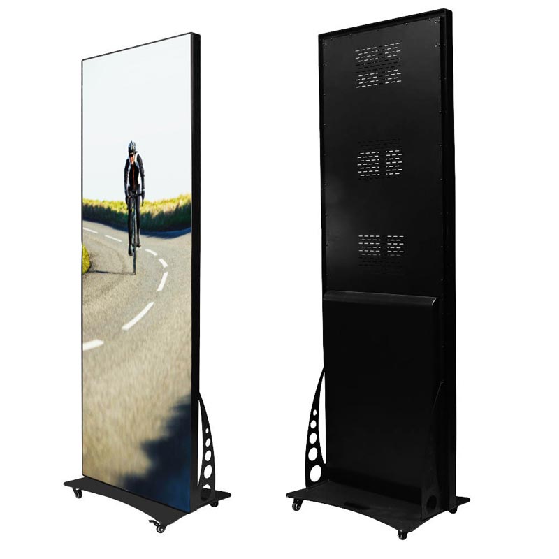 HD Indoor Iron LED Advertising Display karo Base Wheel