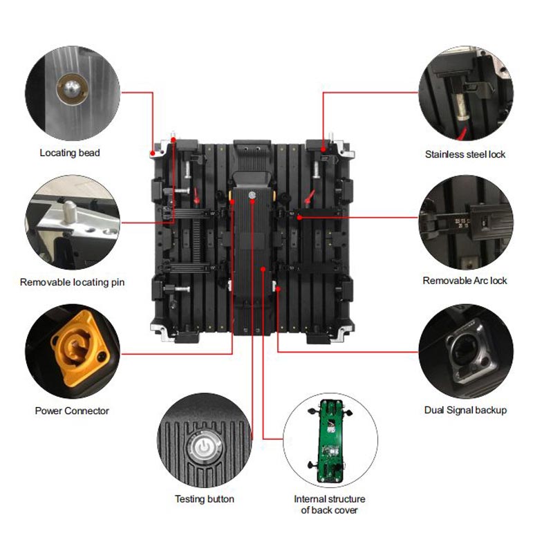 High - Brightness Curved Flexible LED Rental Screen for Stages