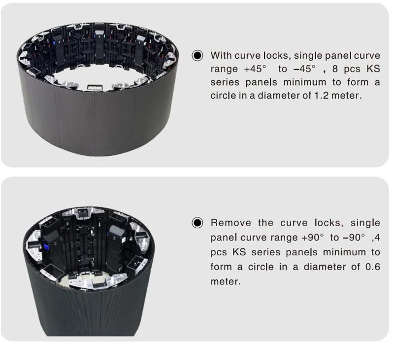 High - Brightness Curved Flexible LED Rental Screen for Stages
